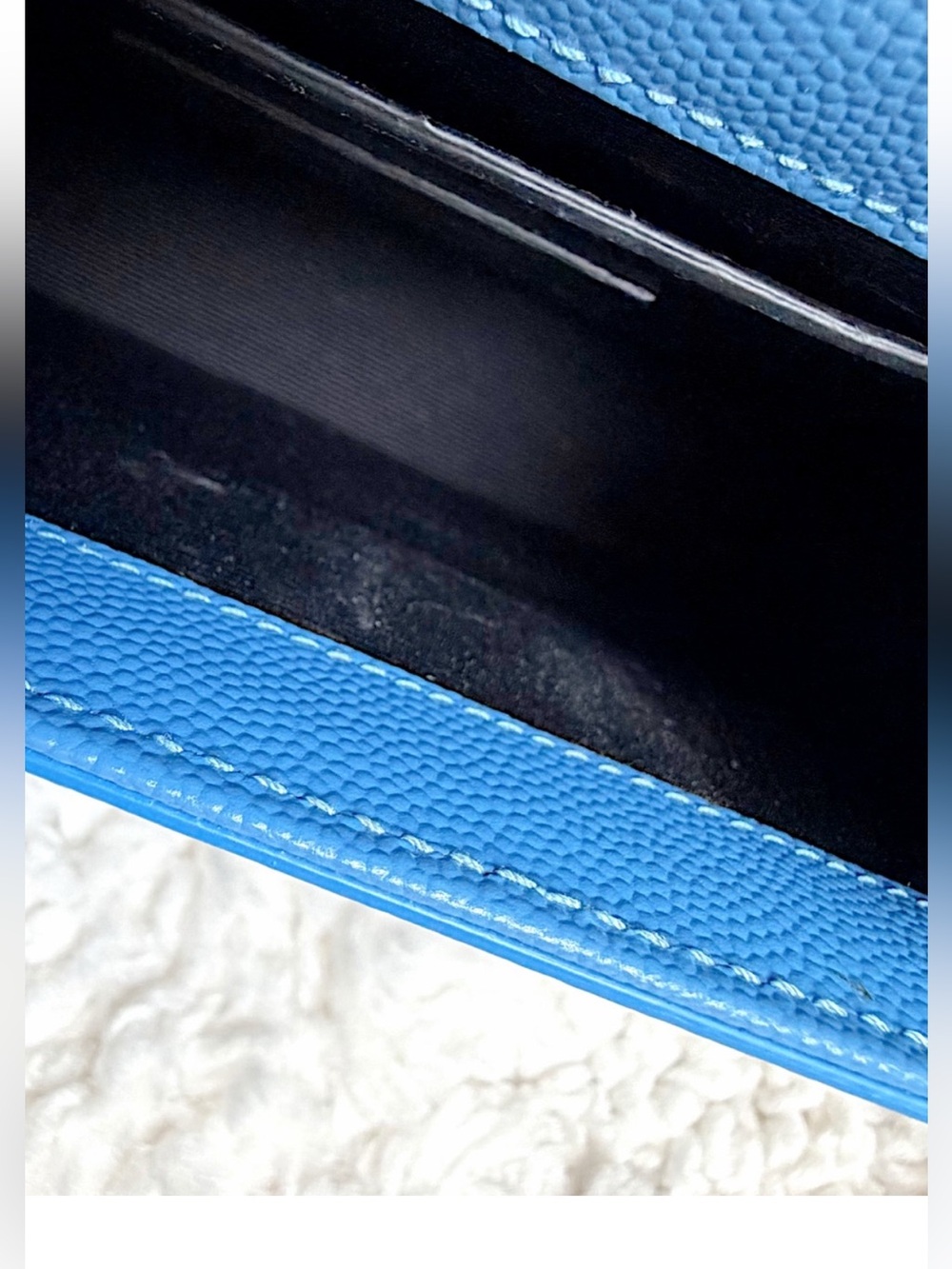 Saint Laurent YSL small Kate blue gold chain flap bag crossbody shoulder bag - Picture 13 of 14